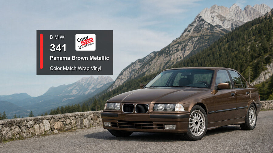 BMW 341 Panama Brown Metallic Color Match Wrap vinyl