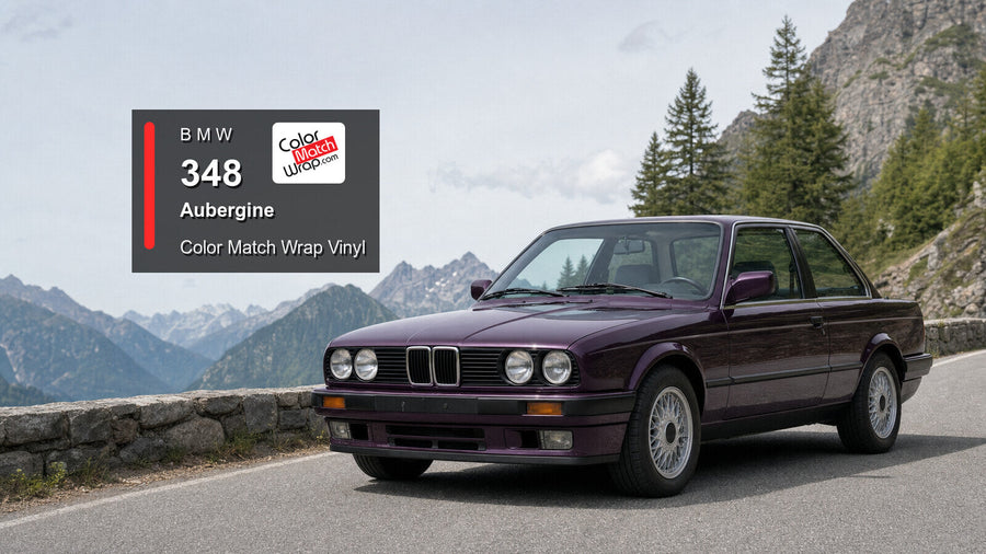 BMW 348 Aubergine Color Match Wrap vinyl
