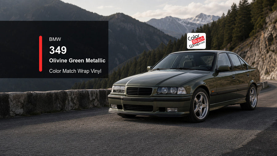 BMW 349 Olivine Green Metallic Color Match Wrap vinyl