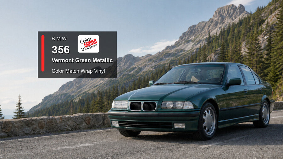 BMW 356 Vermont Green Metallic Color Match Wrap vinyl