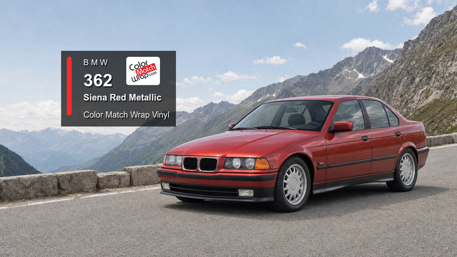 BMW 362 Siena Red Metallic Color Match Wrap vinyl