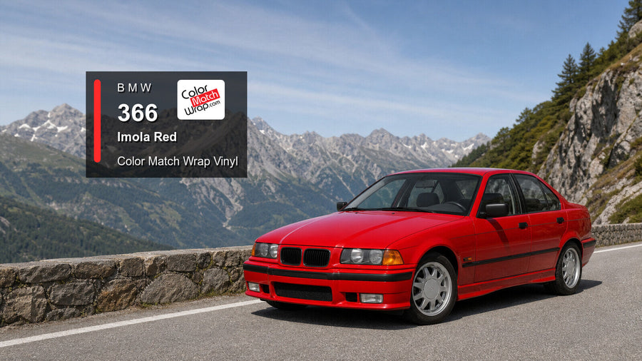 BMW 366 Imola Red Color Match Wrap vinyl