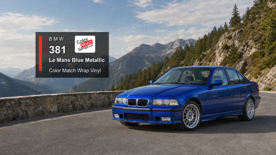 BMW 381 Le Mans Blue Metallic Color Match Wrap vinyl