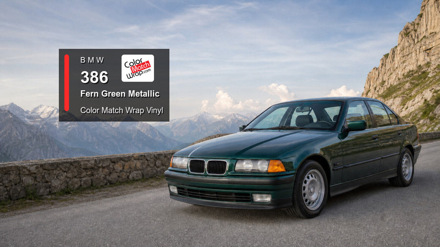 BMW 386 Fern Green Metallic Color Match Wrap vinyl