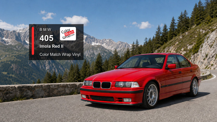 BMW 405 Imola Red II Color Match Wrap vinyl