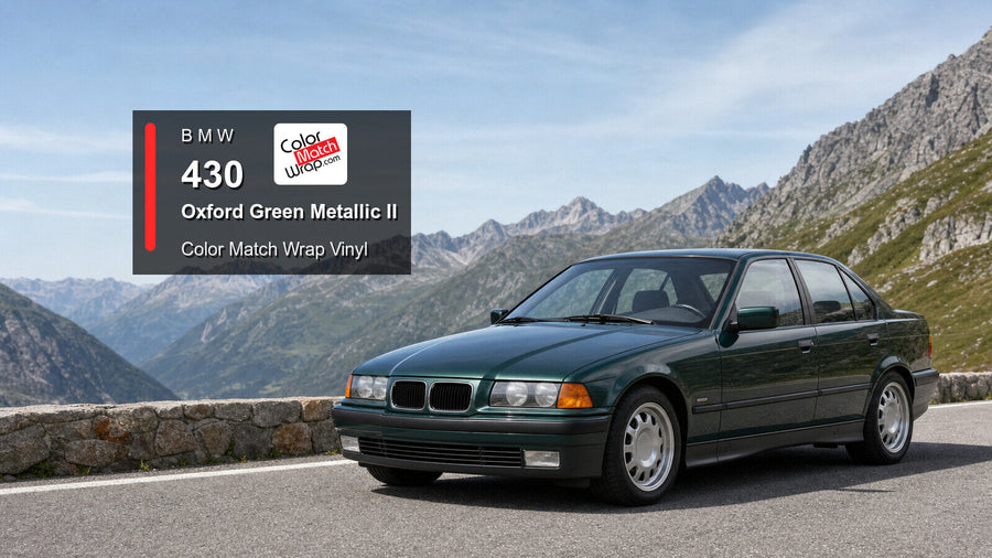 BMW 430 Oxford Green Metallic II Color Match Wrap vinyl