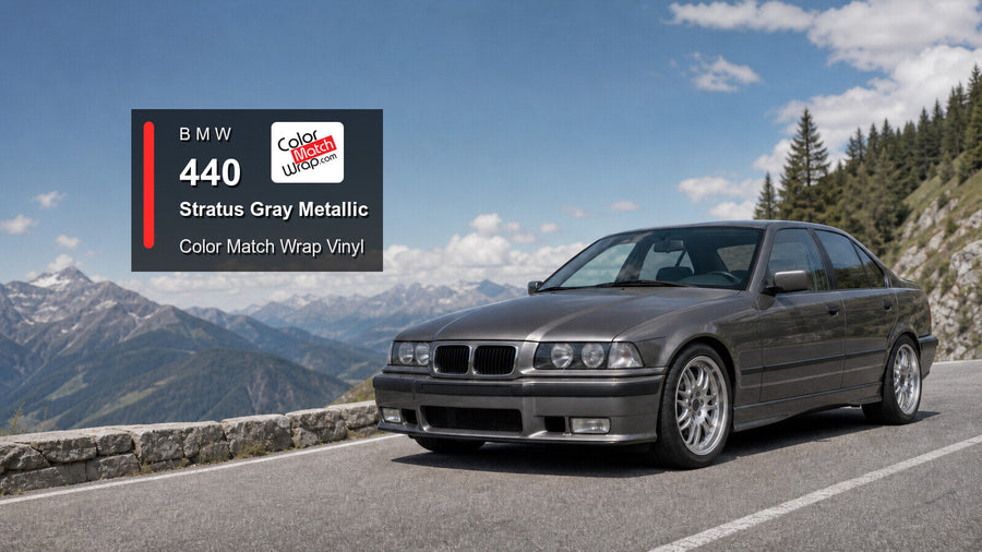 BMW 440 Stratus Gray Metallic Color Match Wrap vinyl