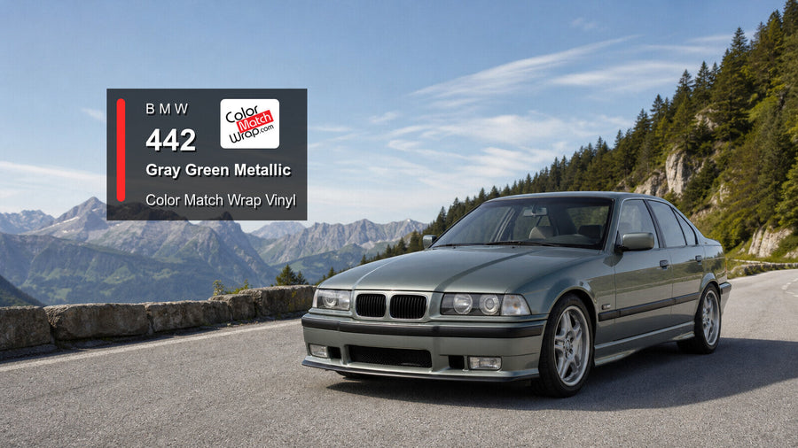 BMW 442 Gray Green Metallic Color Match Wrap vinyl