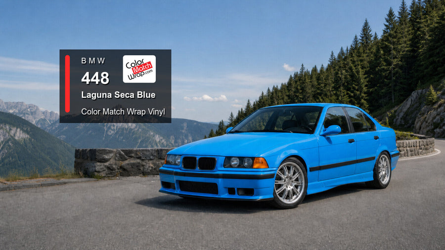 BMW 448 Laguna Seca Blue Color Match Wrap vinyl
