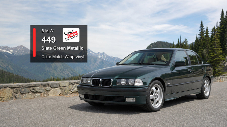 BMW 449 Slate Green Metallic Color Match Wrap vinyl