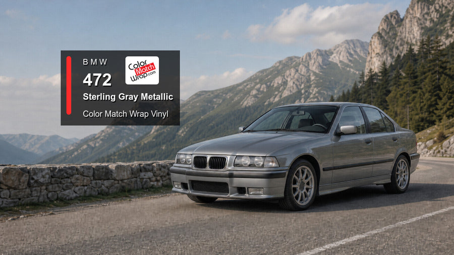 BMW 472 Sterling Gray Metallic Color Match Wrap vinyl