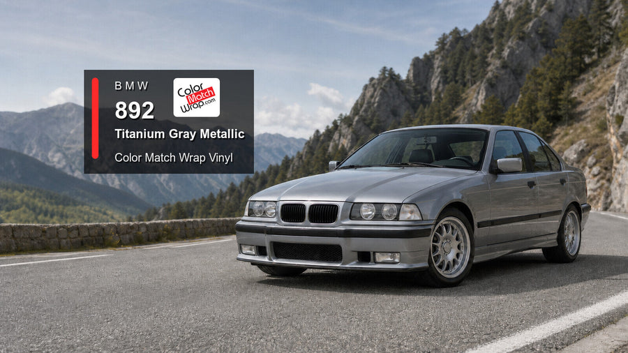 BMW 892 Titanium Gray Metallic Color Match Wrap vinyl