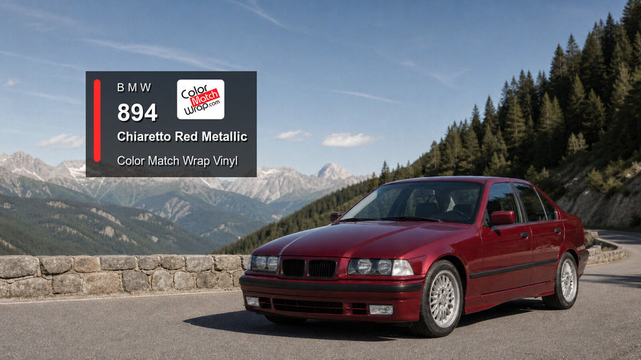 BMW 894 Chiaretto Red Metallic Color Match Wrap vinyl