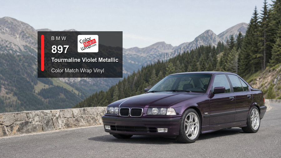 BMW 897 Tourmaline Violet Metallic Color Match Wrap vinyl