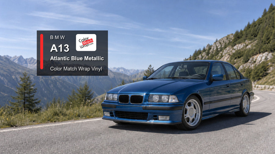 BMW A13 Atlantic Blue Metallic Color Match Wrap vinyl