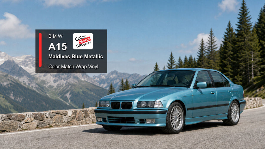 BMW A15 Maldives Blue Metallic Color Match Wrap vinyl