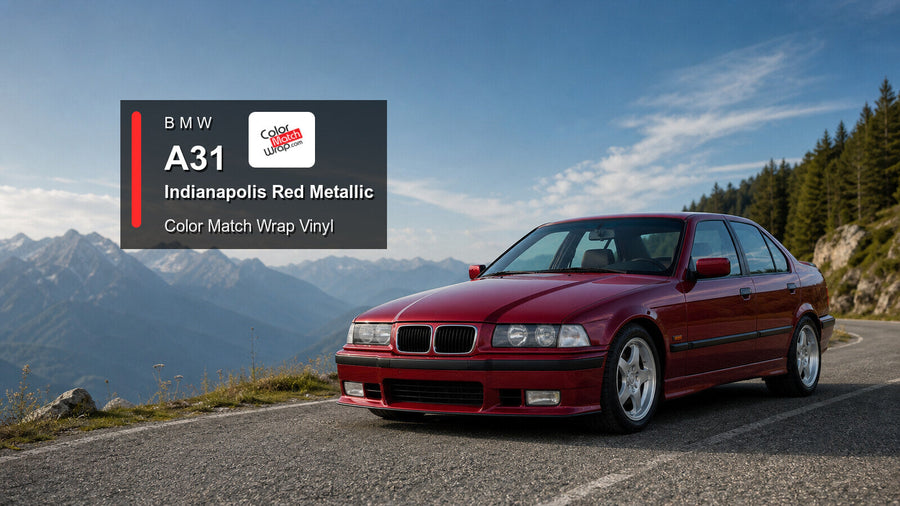BMW A31 Indianapolis Red Metallic Color Match Wrap vinyl