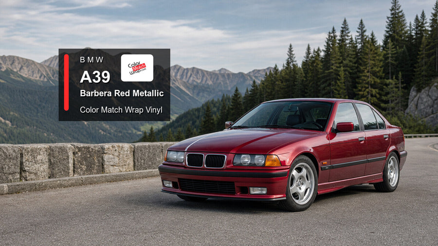 BMW A39 Barbera Red Metallic Color Match Wrap vinyl