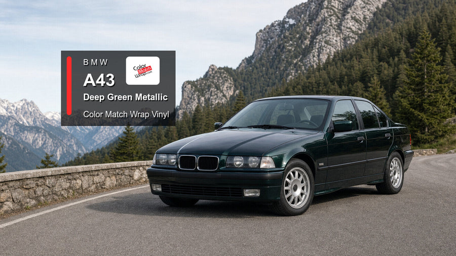 BMW A43 Deep Green Metallic Color Match Wrap vinyl
