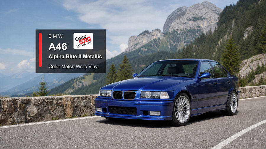 BMW A46 Alpina Blue II Metallic Color Match Wrap vinyl