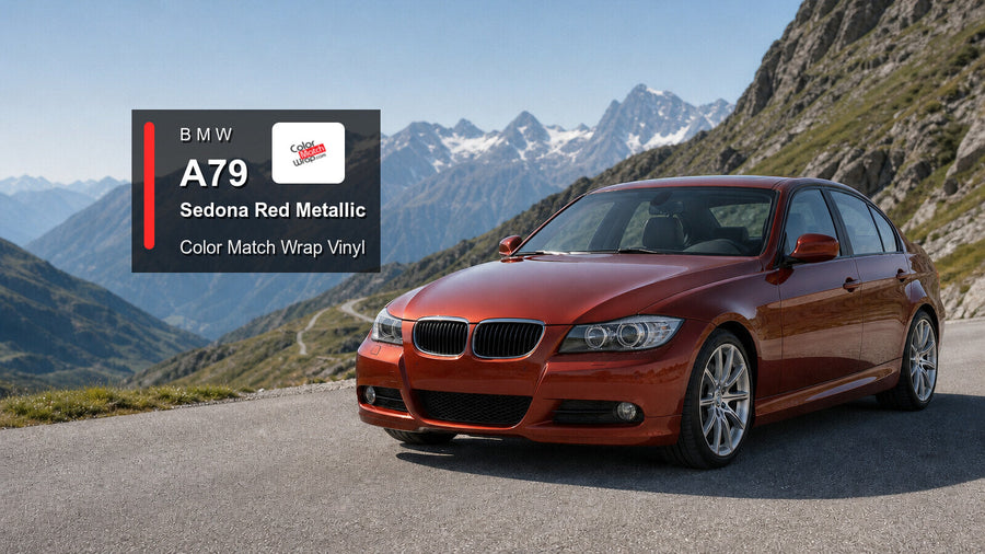 BMW A79 Sedona Red Metallic Color Match Wrap vinyl