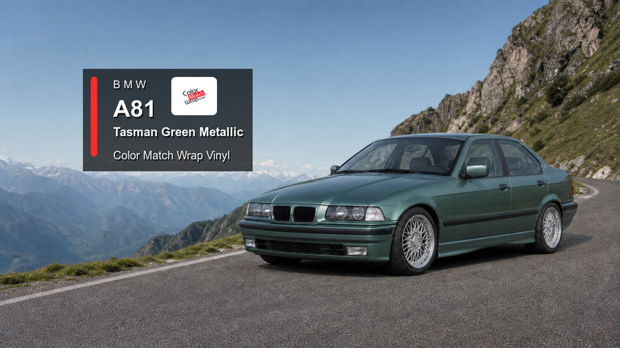 BMW A81 Tasman Green Metallic Color Match Wrap vinyl