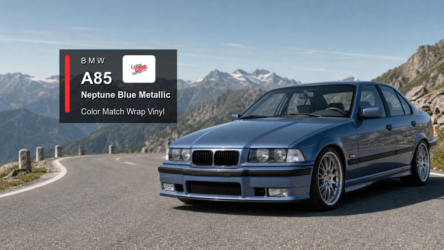 BMW A85 Neptune Blue Metallic Color Match Wrap vinyl