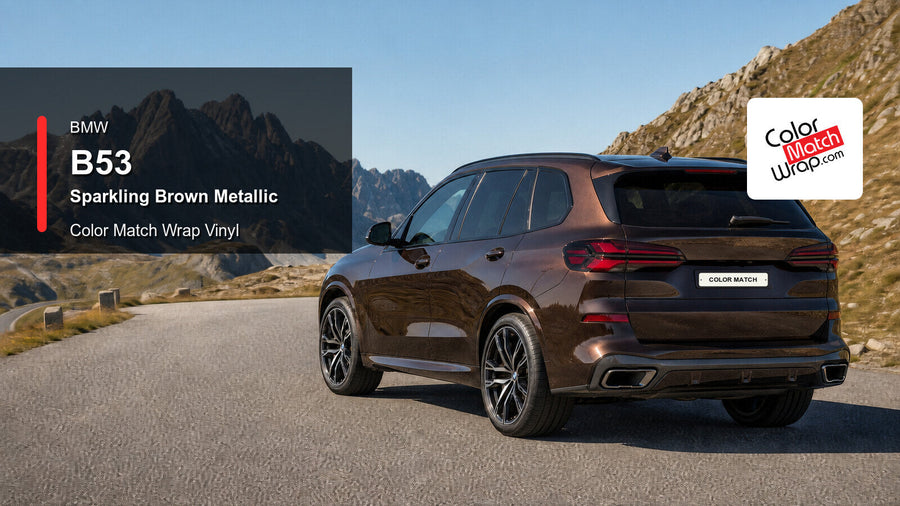 BMW B53 Sparkling Brown Metallic Color Match Wrap vinyl