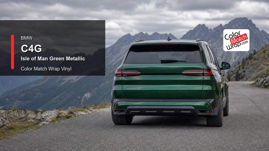 BMW C4G Isle of Man Green Metallic Color Match Wrap vinyl