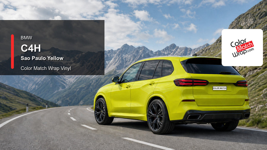 BMW C4H Sao Paulo Yellow Color Match Wrap vinyl