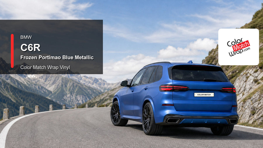 BMW C6R Frozen Portimao Blue Metallic Color Match Wrap vinyl