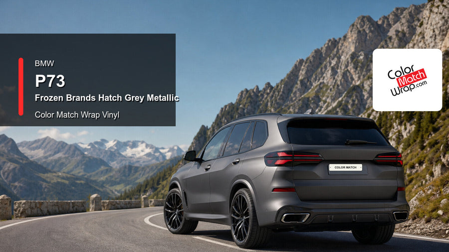 BMW P73 Frozen Brands Hatch Grey Metallic Color Match Wrap vinyl