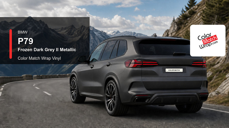 BMW P79 Frozen Dark Grey II Metallic Color Match Wrap vinyl