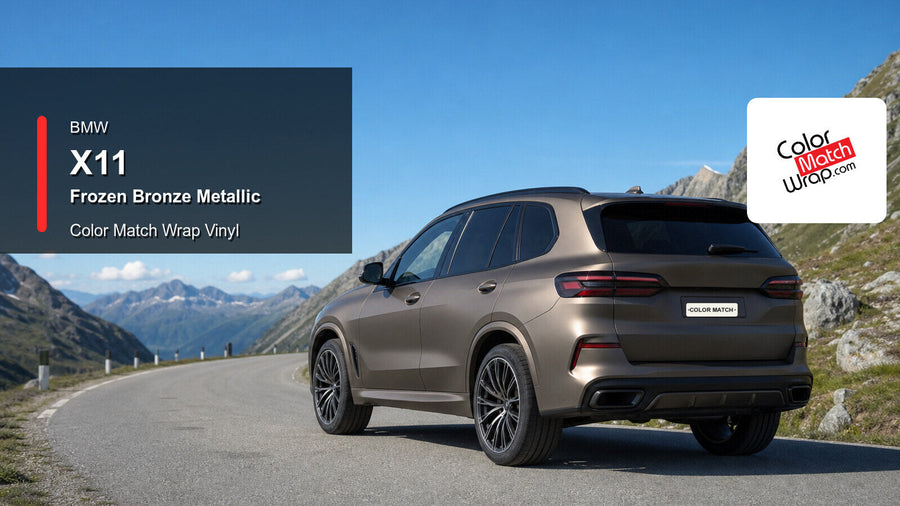 BMW X11 Frozen Bronze Metallic Color Match Wrap vinyl