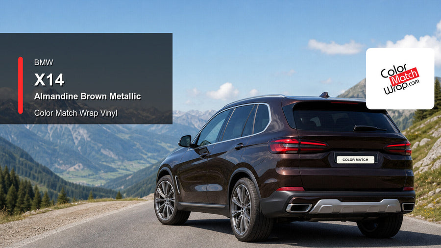 BMW X14 Almandine Brown Metallic Color Match Wrap vinyl