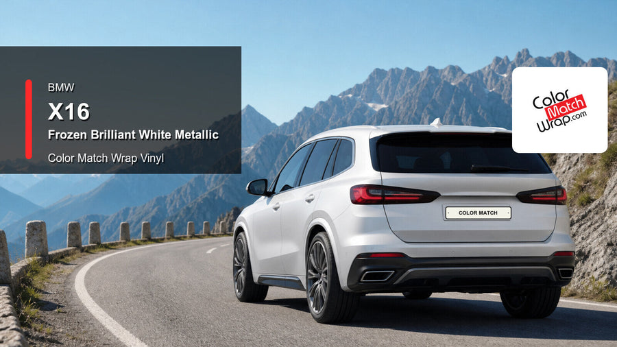 BMW X16 Frozen Brilliant White Metallic Color Match Wrap vinyl