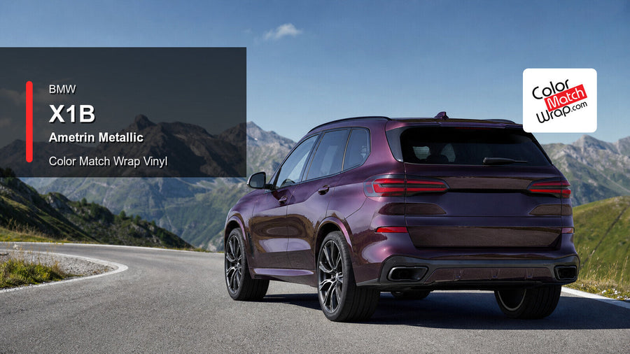 BMW X1B Ametrin Metallic Color Match Wrap vinyl