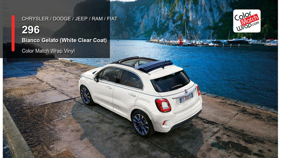 Chrysler / Dodge / Jeep / Ram / Fiat 296 Bianco Gelato (White Clear Coat) Color Match Wrap Vinyl generated SUV graphic