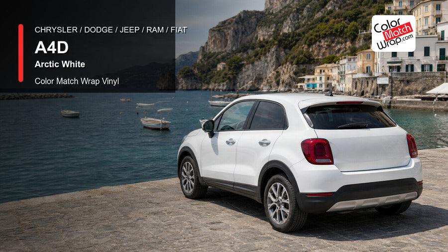 Chrysler / Dodge / Jeep / Ram / Fiat A4D Arctic White Color Match Wrap Vinyl generated SUV graphic