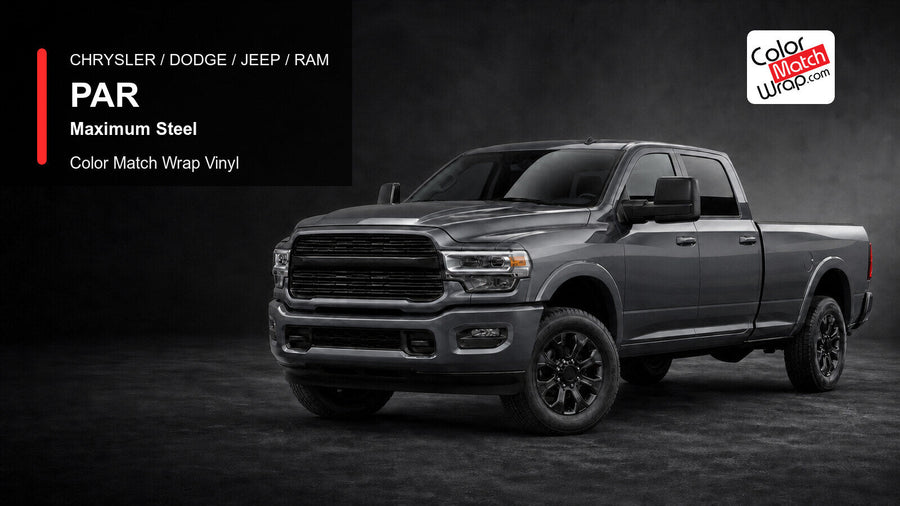 Chrysler / Dodge / Jeep / Ram PAR Maximum Steel Color Match Wrap Vinyl generated heavy-duty pickup graphic
