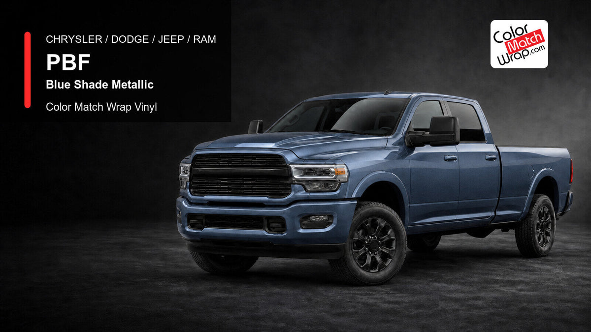 Chrysler / Dodge / Jeep / Ram PBF Blue Shade Metallic Color Match Wrap ...