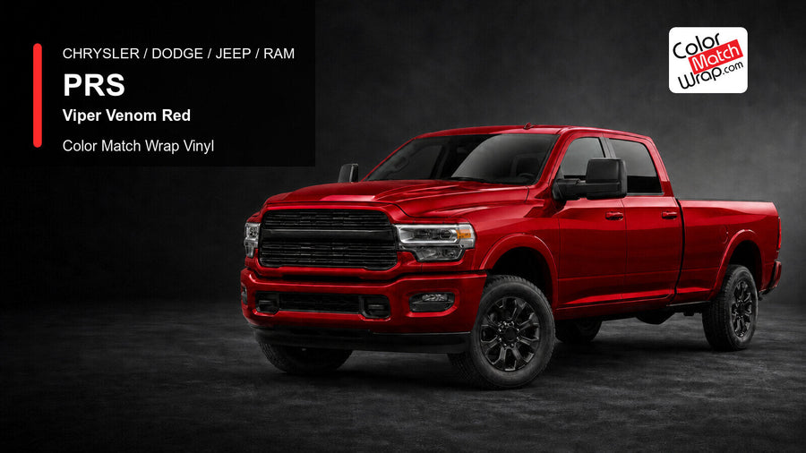 Chrysler / Dodge / Jeep / Ram PRS Viper Venom Red Color Match Wrap Vinyl generated heavy-duty pickup graphic