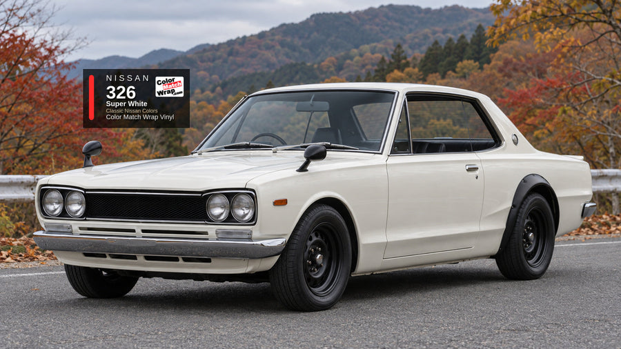 Nissan 326 Super White Color Match Wrap vinyl