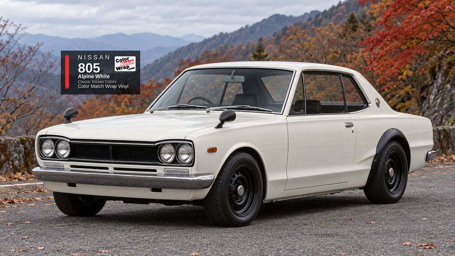 Nissan 805 Alpine White Color Match Wrap vinyl