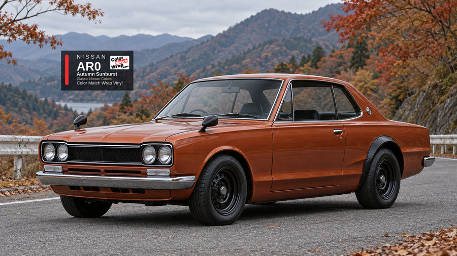 Nissan AR0 Autumn Sunburst Color Match Wrap vinyl
