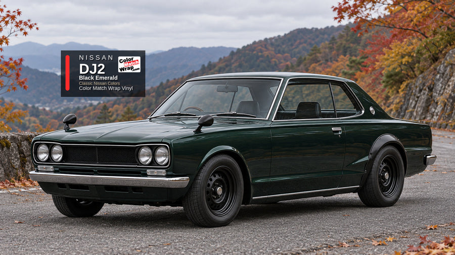 Nissan DJ2 Black Emerald Color Match Wrap vinyl