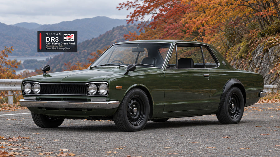 Nissan DR3 Rain Forest Green Pearl Color Match Wrap vinyl