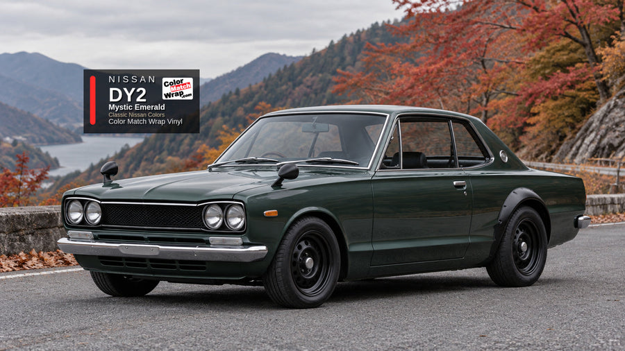 Nissan DY2 Mystic Emerald Color Match Wrap vinyl