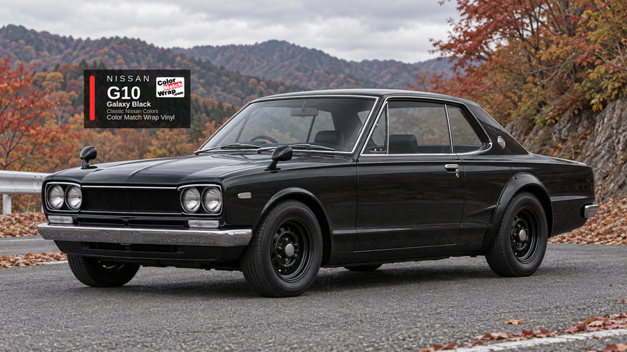Nissan G10 Galaxy Black Color Match Wrap vinyl