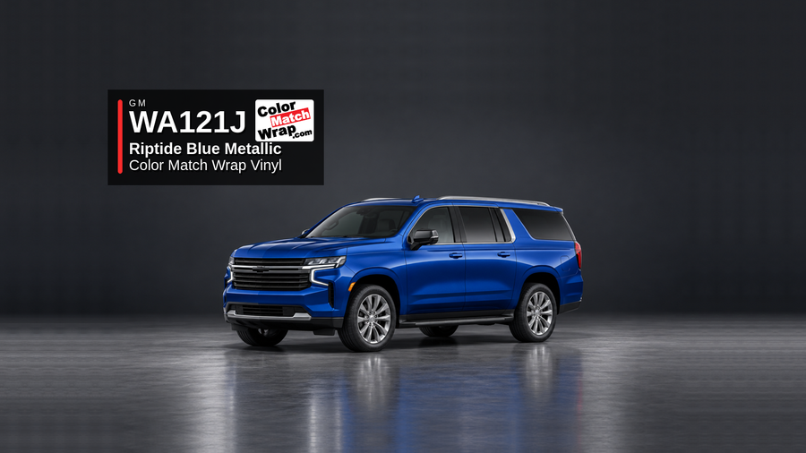 GM WA121J / GJV Riptide Blue Metallic Color Match Wrap code check for paint repair and body-color projects